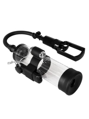 Penis Power pump MAX Vibrating - Black&Clear