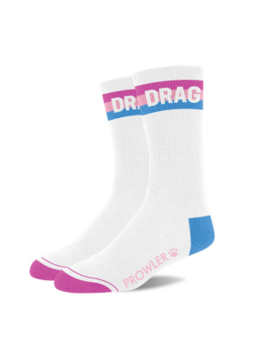 Prowler Drag Socks - White/Pink/Blue