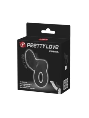 Pretty Love Cobra Penis Ring Vibrating Black