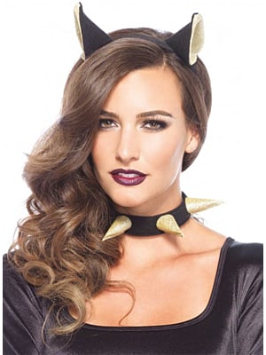 Αξεσουάρ αυτιά κακιάς γάτας Choker