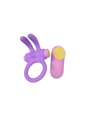 Riny Vibrating Ring Purple Silicone Usb Controller