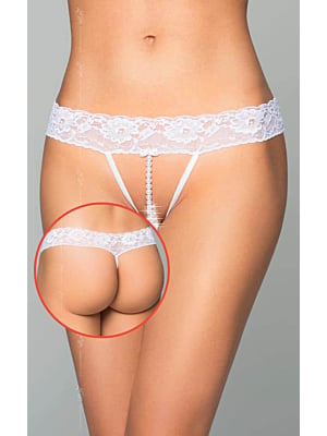Γυναικείο στρίνγκ Sexy G-string 2482 - White S&M / M&L