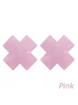 Glitter Cross Nipple Pasties Stickers Pink