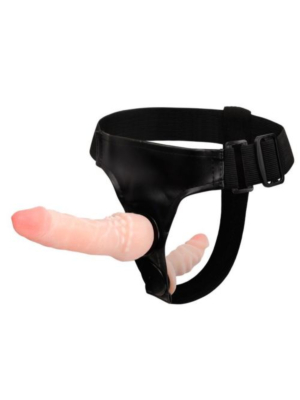 Strap-on penis & anal double dong Flesh