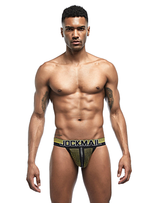 Men's JOCKMAIL - JM222 - Jockstrap - Yellow-XL