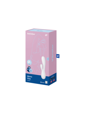 Satisfyer Mono Flex Rabbit App Control Vibrator (White) - Επαναφορτιζόμενος Δονητής Πολυτελείας