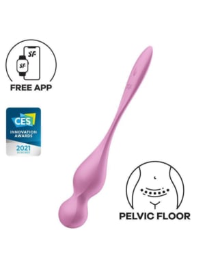 SATISFYER - LOVE BIRDS VIBRATING KEGEL BALLS PINK