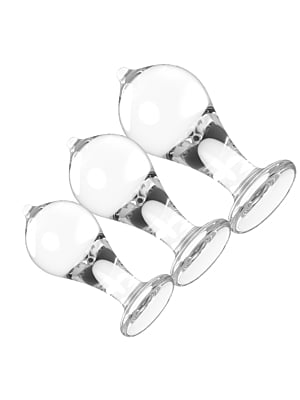 Set of 3Clear Buttplugs Acryl Fricky