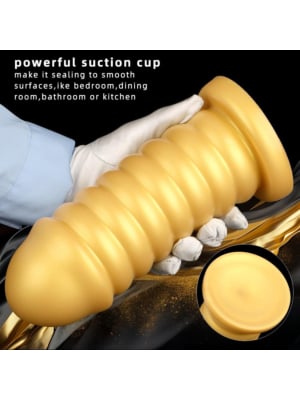 Silicone Anal Plug Dildo Gold