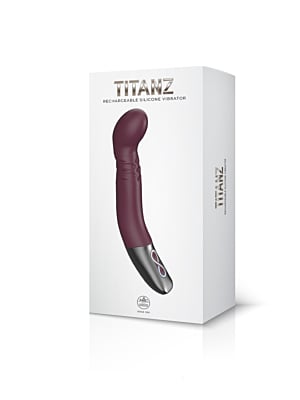 TITANZ 8 SILICONE RECHARGEABLE VIBRATOR 