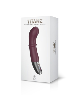 TITANZ 7" SILICONE RECHARGEABLE VIBRATOR IN IVORY 