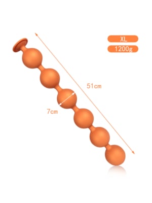 Anus Butt Plug with Suction Golden XL 51cm