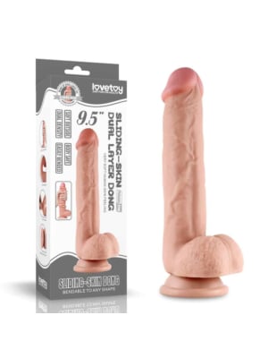 Ομοίωμα Πέους με Διπλή Επίστρωση - LoveToy Sliding Skin 22.8 εκ.