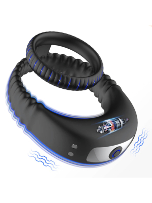 Sling - Style Dual Ring Vibrating Cock Ring