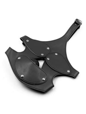Gimp Hood With Removable Eye Pad And Red mouth Pad Black -Red