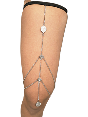 Snake Coin Pendant Leg Chain
