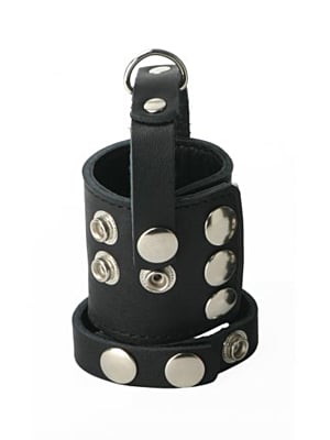 Διαστολέας όρχεων Strict Leather Cock Strap and Ball Stretcher - Μαύρο