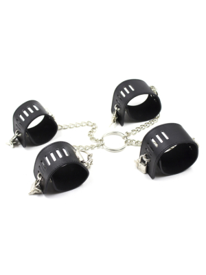 Stay-Put Hog Tie Bondage Restraints With Chain