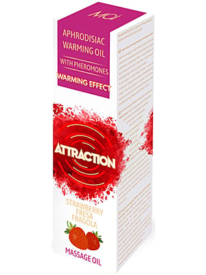 Θερμαντικό Λάδι για Ερωτικό Μασάζ με Φερομόνες - Mai Pheromone Massage Oil Strawberry 30 ml
