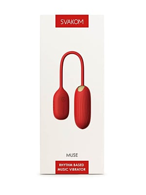 Svakom Muse App Controlled Bluetooth Vibrating Egg Red