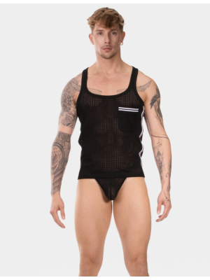 Barcode Berlin Tank Top Lilan Black - White Top