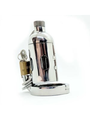 The Pleasure Dome Stainless Steel Chastity Cage