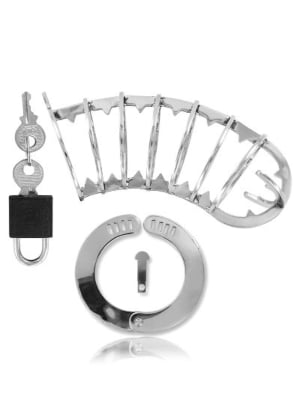 The spiked Chasity Cage - Stainless Steel