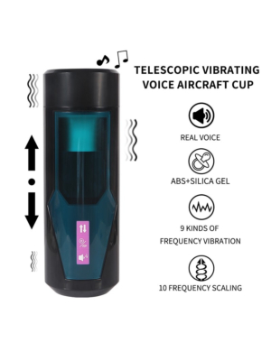 Thrusting Masturbation Cup with 9 Frequency Vibration for Hismith Premium Sex Machine with KlicLok System