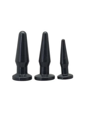 Timeless Anal Plugs 3 pcs black