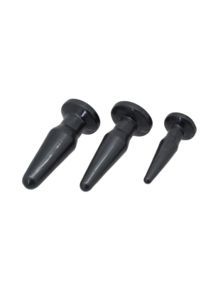 Timeless Anal Plugs 3 pcs black