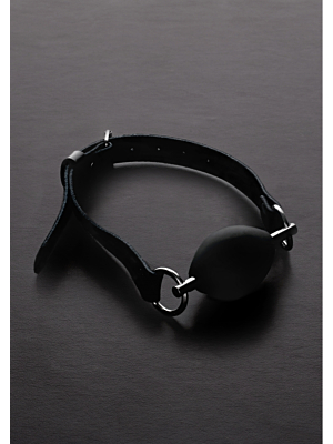 Oval Silicone Ball Gag - Black