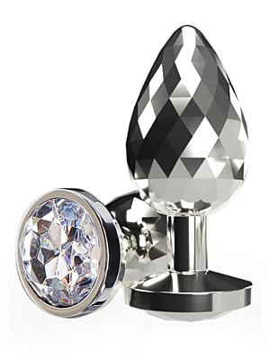 ToyJoy Anal Play Disco Diamond Plug Medium - Silver