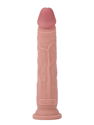 ToyJoy Get Real Deluxe Dual Density Dong 9' - Light skin tone