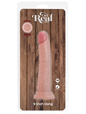 ToyJoy Get Real Deluxe Dual Density Dong 9' - Light skin tone