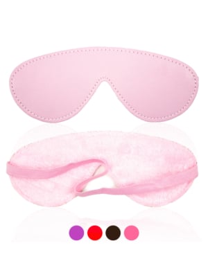 Vegan Leather Blindfold Mask Pink
