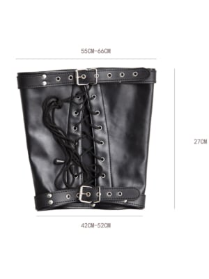 Vegan Leather Leg Binder Black