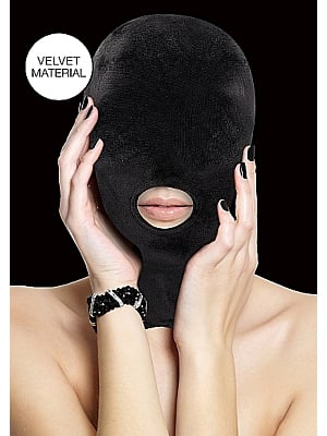 Velvet Velcro Mask with Mouth Opening