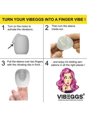 VIBEGGS - Twisty Tongues - Vibrating Masturbation Sleeve - White
