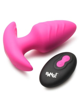 VIBRATING AND ROTATING PLUG WITH PINK USB CONTROL