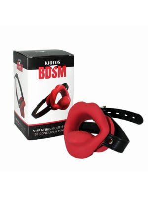 Kiotos Vibrating Mouth Gag Silicone Lips & Tongue
