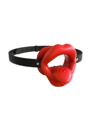Kiotos Vibrating Mouth Gag Silicone Lips & Tongue