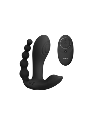 Kata - Pulse Wave & Vibrating Double Penetration Vibrator - Black