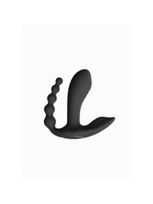 Kata - Pulse Wave & Vibrating Double Penetration Vibrator - Black *bulk
