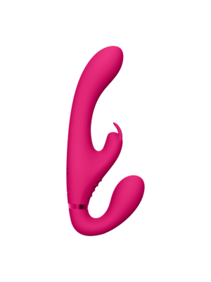 Suki - Vibrating Strapless Strap-on Rabbit Pink
