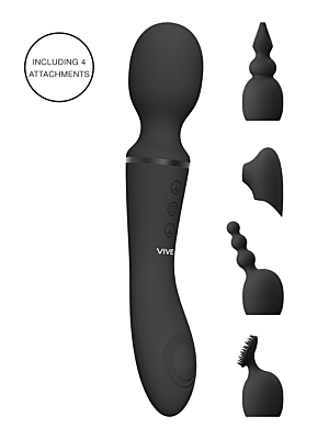 Nami - Pulse Wave & Vibrating Wand - Black