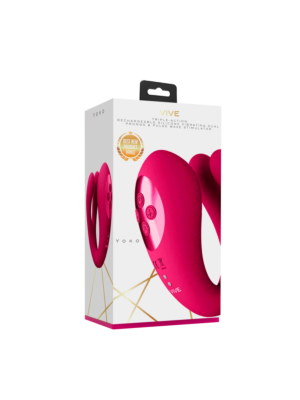 Yoko - Triple Action Vibrator Dual Prongs with Clitoral Pulse Wave