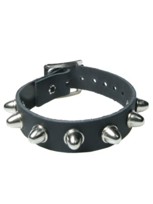 HANDMADE LEATHER WRISTBAND - BLACK