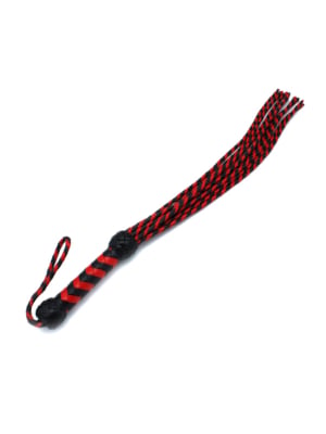 Leather Whip Nine Tails Black & Red