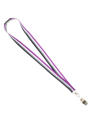 Metal Whistle on Asexual Lanyard