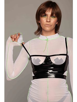 White Mesh Dress